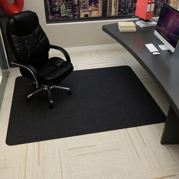 KARAT Tapis de Protection pour Sol Dur - Tapis antidérapant résistant pour chaises à roulettes - Tapis Anti-Rayure pour Bureau - Fabriqué en PVC Robuste - Épaisseur 1,5 mm (Neo-Bleu, 90x250 cm
