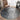 Tapis de bureau rond gris
